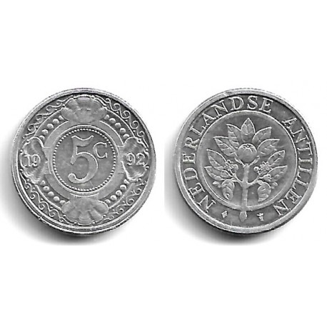 (33) Antillas Neerlandesas. 1992. 5 Cents (EBC+)