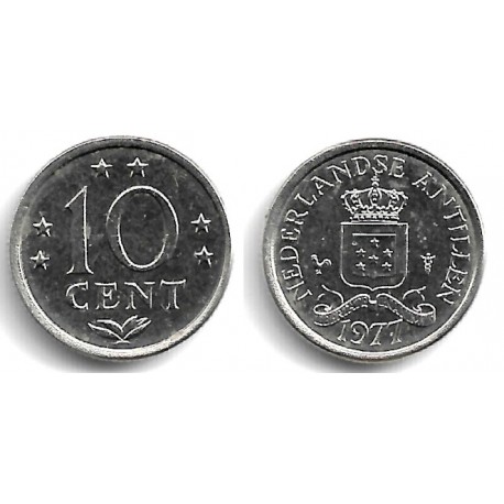 (10) Antillas Neerlandesas. 1977. 10 Cents (EBC+)