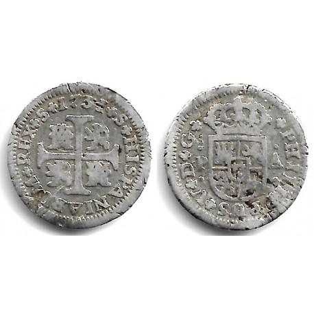 Felipe V. 1731. ½ Real (BC/BC-) (Plata) Ceca de Sevilla PA