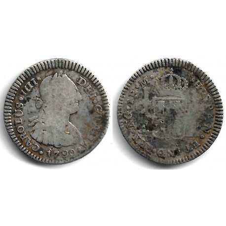Carlos IV. 1790. 1 Real (RC+/BC-) (Plata) Ceca de Guatemala M