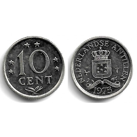 (10) Antillas Neerlandesas. 1975. 10 Cents (MBC+)