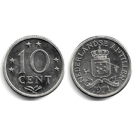 (10) Antillas Neerlandesas. 1971. 10 Cents (EBC+)