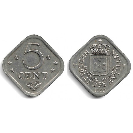 (13) Antillas Neerlandesas. 1980. 5 Cents (MBC)