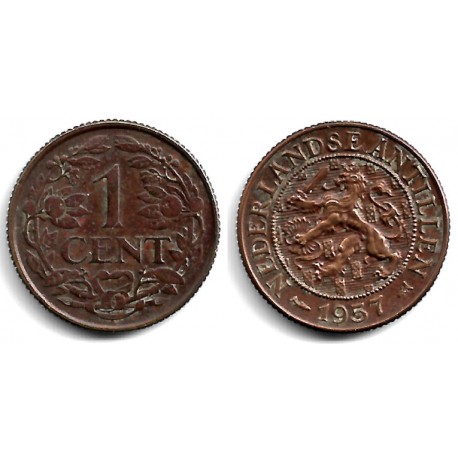 (1) Antillas Neerlandesas. 1957. 1 Cent (MBC)