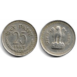 (49.1) India. 1987. 25 Paise (MBC)