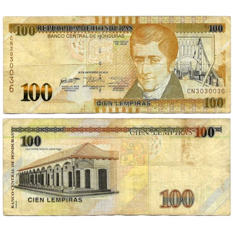 (102c) Honduras. 2016. 100 Lempiras (BC)