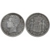 Amadeo I. 1871*(18-71). 5 Pesetas (BC) (Plata) Ceca de Madrid SD-M