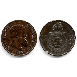 (474) Brasil. 1868. 20 Reais (BC+/BC) Golpes