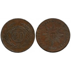 (2.2) Uruguay. 1843. 20 Centesimos (BC)