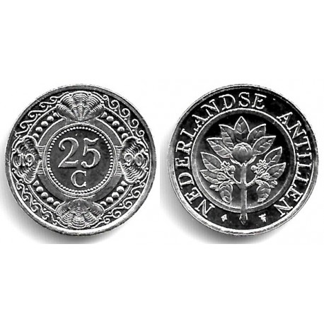 (35) Antillas Neerlandesas. 1990. 25 Cents (SC)
