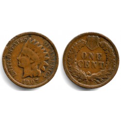 (90a) Estados Unidos de América. 1907. 1 Cent (MBC)
