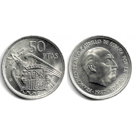 Estado Español. 1957*(58). 50 Pesetas (SC)