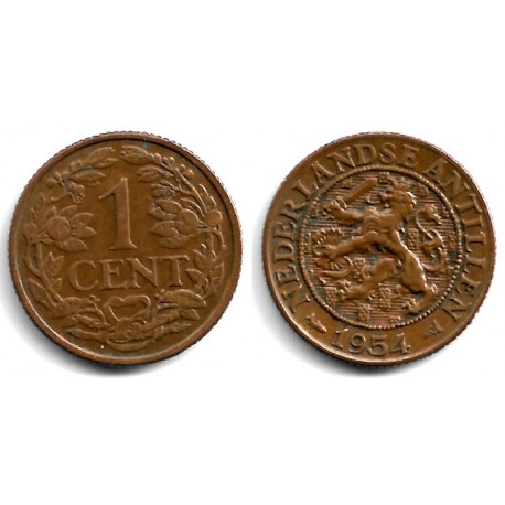 (1) Antillas Neerlandesas. 1954. 1 Cent (MBC)