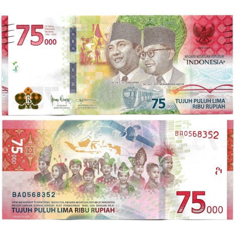 (W161) Indonesia. 2020. 75000 Rupiah (SC)