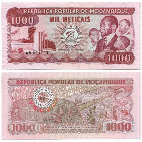 (132a) Mozambique. 1983. 1000 Meticais (SC)