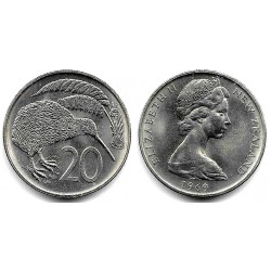 (36.1) Nueva Zelanda. 1969. 20 Cents (SC)