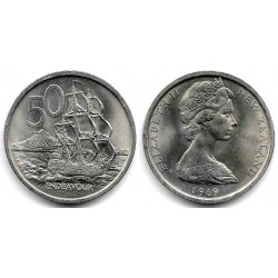 (37.1) Nueva Zelanda. 1969. 50 Cents (SC)
