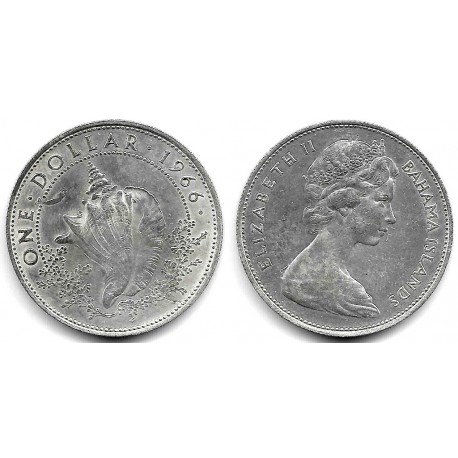 (8) Bahamas. 1966. 1 Dollar (EBC) (Plata)