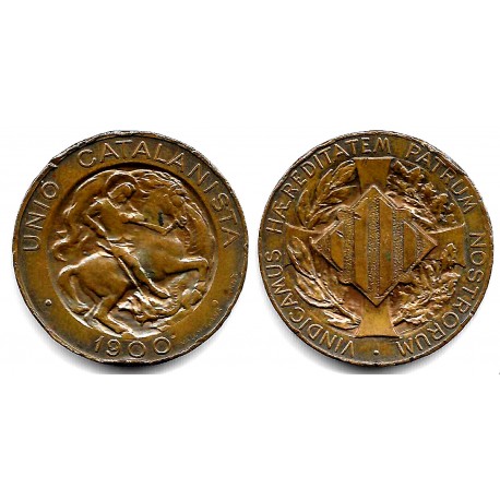 Unión Catalanista. 1900. Módulo 10 Céntimos (MBC-/MBC)