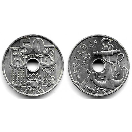 Estado Español. 1963*(19-64). 50 Céntimos (SC)