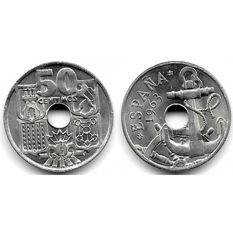 Estado Español. 1963*(19-65). 50 Céntimos (SC-)