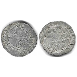 Reyes Católicos. Sin Fecha. 1 Real (BC+/BC) (Plata) Ceca de Sevilla