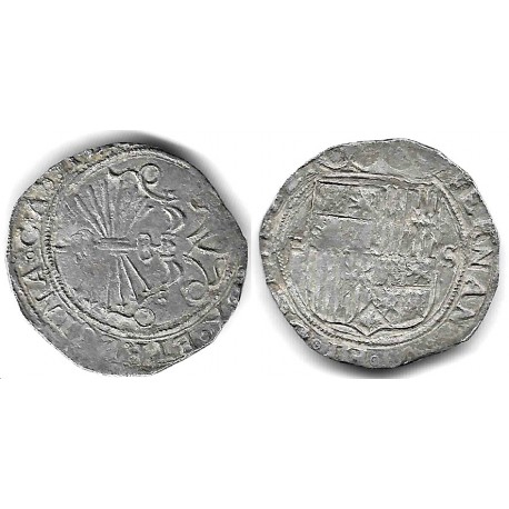 Reyes Católicos. Sin Fecha. 1 Real (BC+/BC) (Plata) Ceca de Sevilla