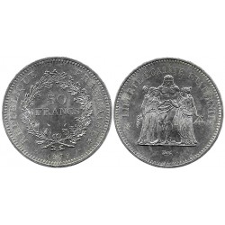 (941.1) Francia. 1979. 50 Francs (SC-) (Plata)