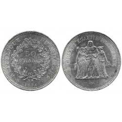 (941.1) Francia. 1976. 50 Francs (SC-) (Plata)