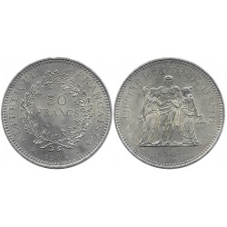 (941.1) Francia. 1975. 50 Francs (SC-) (Plata)