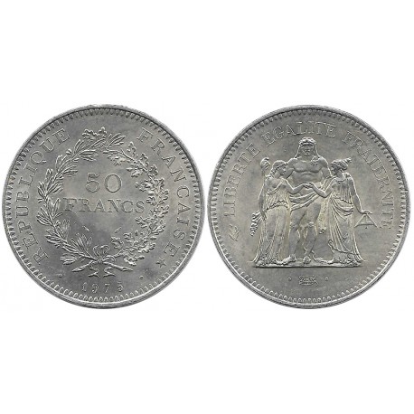 (941.1) Francia. 1975. 50 Francs (SC-) (Plata)
