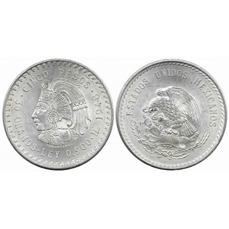 (465) Estados Unidos Mexicanos. 1948. 5 Pesos (SC/SC-) (Plata)