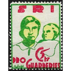 Viñeta. Socorro Rojo Internacional. Pro Guarderias. 5 Céntimos (Nuevo, con señal de fijasellos)