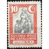 Viñeta. Socorro Rojo de Cataluña. 10 Céntimos (Nuevo, con señal de fijasellos)