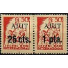 Viñetas. Socorro Rojo Internacional. Ayuda. 25 Céntimos y 1 Peseta (Nuevos, con señal de fijasellos)
