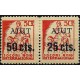 Viñetas. Socorro Rojo Internacional. Ayuda. 50 Céntimos y 25 Céntimos (Nuevos, con señal de fijasellos)