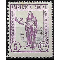 Viñeta. Asistencia Social. Carcagente. 5 Céntimos (Nuevo, con señal de fijasellos)