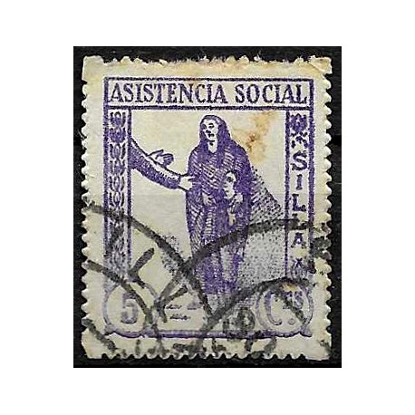 Viñeta. Asistencia Social. Silla. 10 Céntimos (Usado)