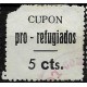 Viñeta. Cupón Pro Refugiados. Lorca. 5 Céntimos (Usado)