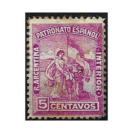 Viñeta. Patronato Español. República Argentina. 5 Centavos (Usado)