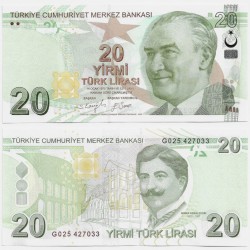 (224f) Turquía. 2022. 20 Lira (SC)