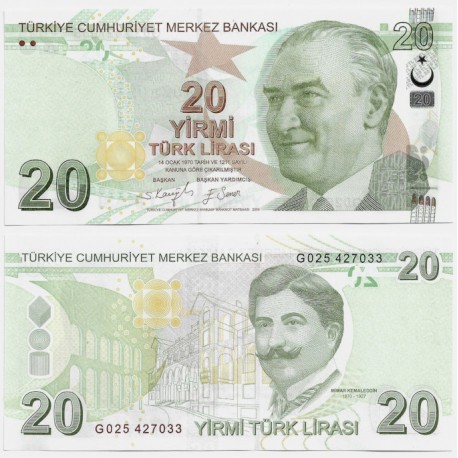 (224f) Turquía. 2022. 20 Lira (SC)