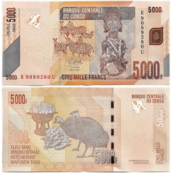 (102d) Congo. 2022. 5000 Francs (SC)