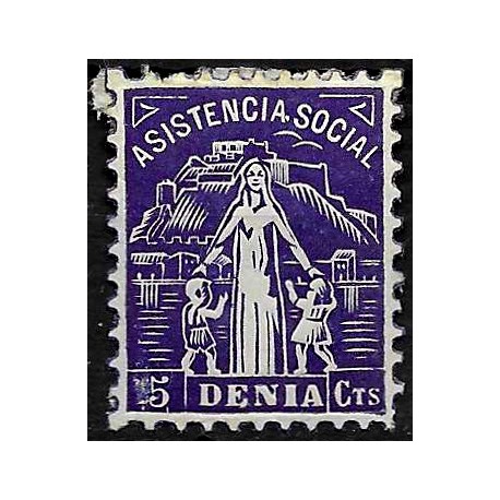 Viñeta. Asistencia Social. 5 Céntimos (Nuevo, con señal de fijasellos)