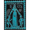 Viñeta. Utiel. Asistencia Social. 5 Céntimos (Nuevo, con señal de fijasellos)